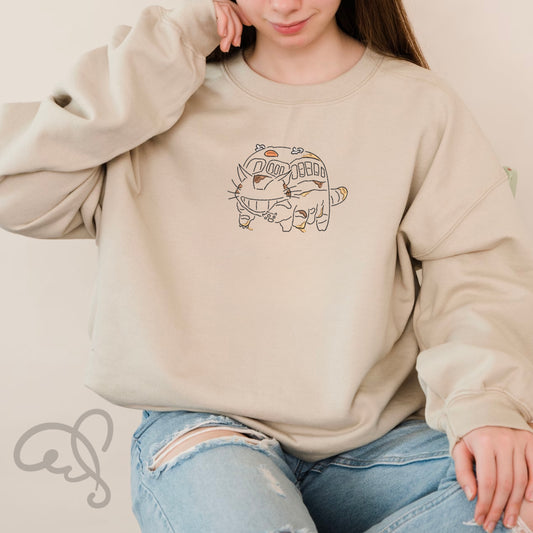Drip "Cat Bus" | Embroidered Sweater
