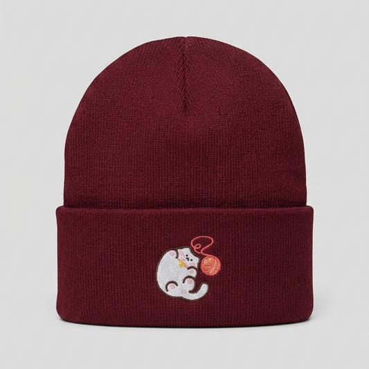 "Cat Yarn" | Embroidered Toque