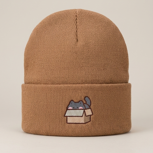 "Cat in a Box" | Embroidered Toque